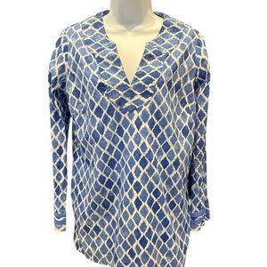 Vineyard Vines Blue and White Tunic Top